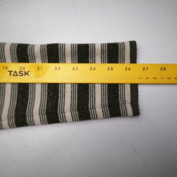 Eddie Bauer Ladies Size Medium Army Green/Off White Striped Fleece Lined Hoodie - Picture 11 of 13